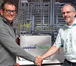 Instek Control’s managing member Raymond Karsten (left) pictured with Anderson-Negele’s sales director Stefan Hauck.